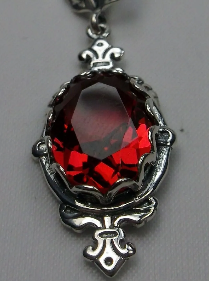 Ruby Pin Pendant, Stylish Victorian Jewelry Design#P18 - Ready to Ship