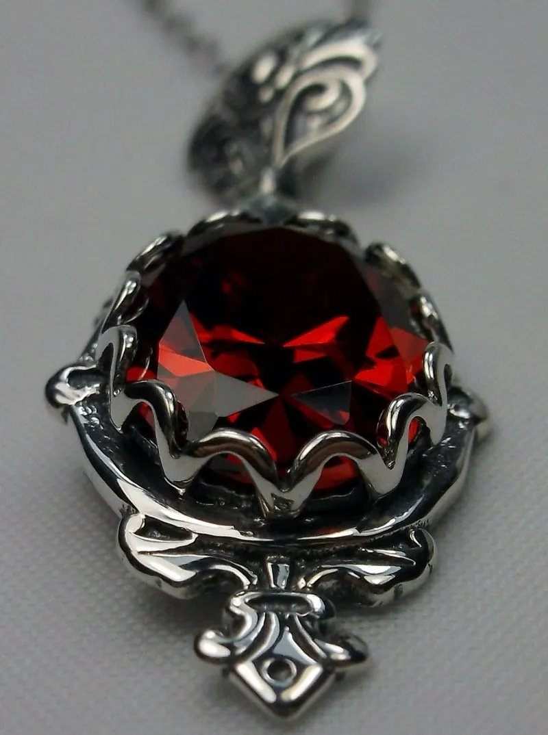 Ruby Pin Pendant, Stylish Victorian Jewelry Design#P18 - Ready to Ship
