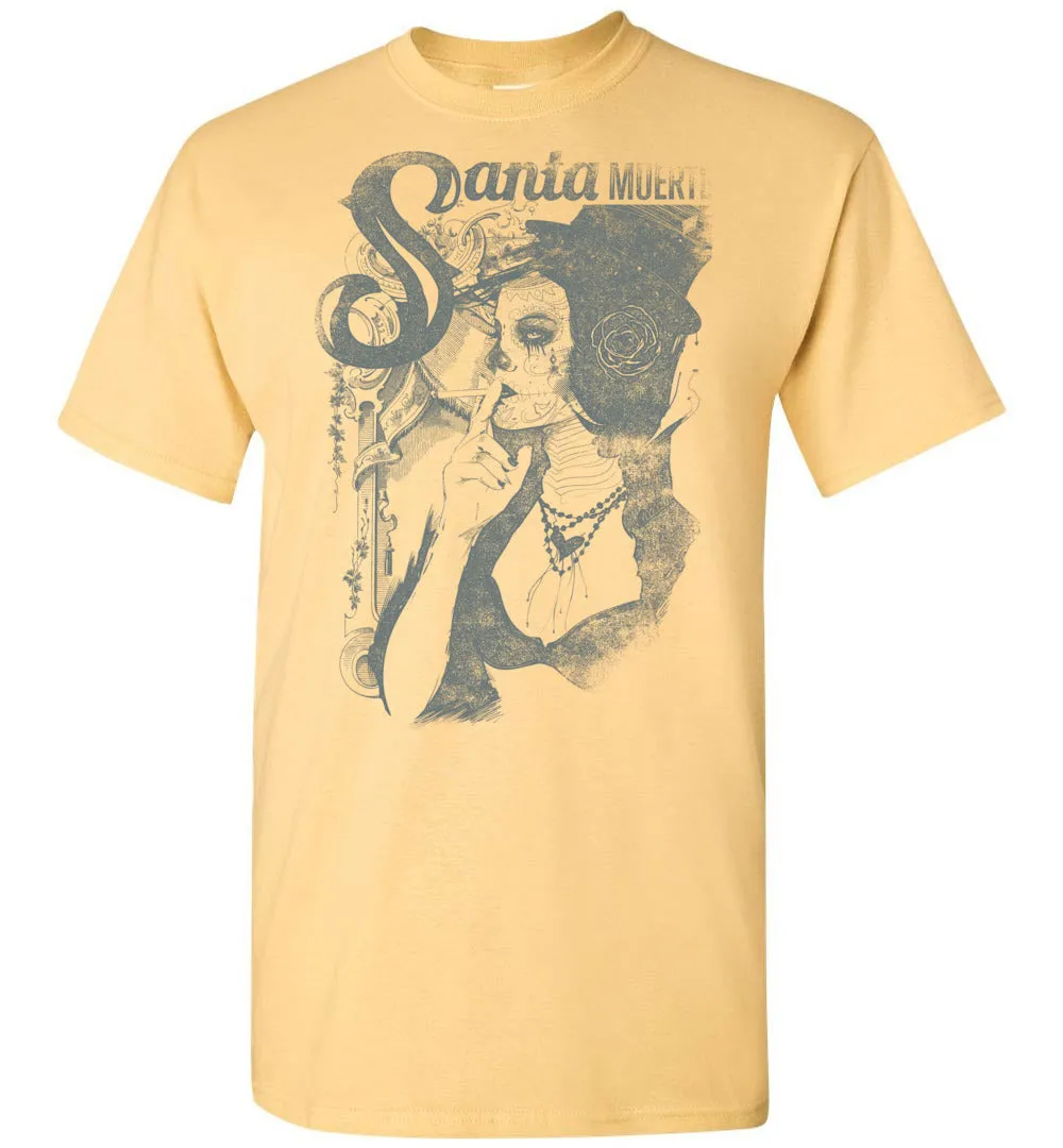 Santa Muerte Our Lady Of Holy Death Shirt - Classy Victorian Goth Lady Tshirt