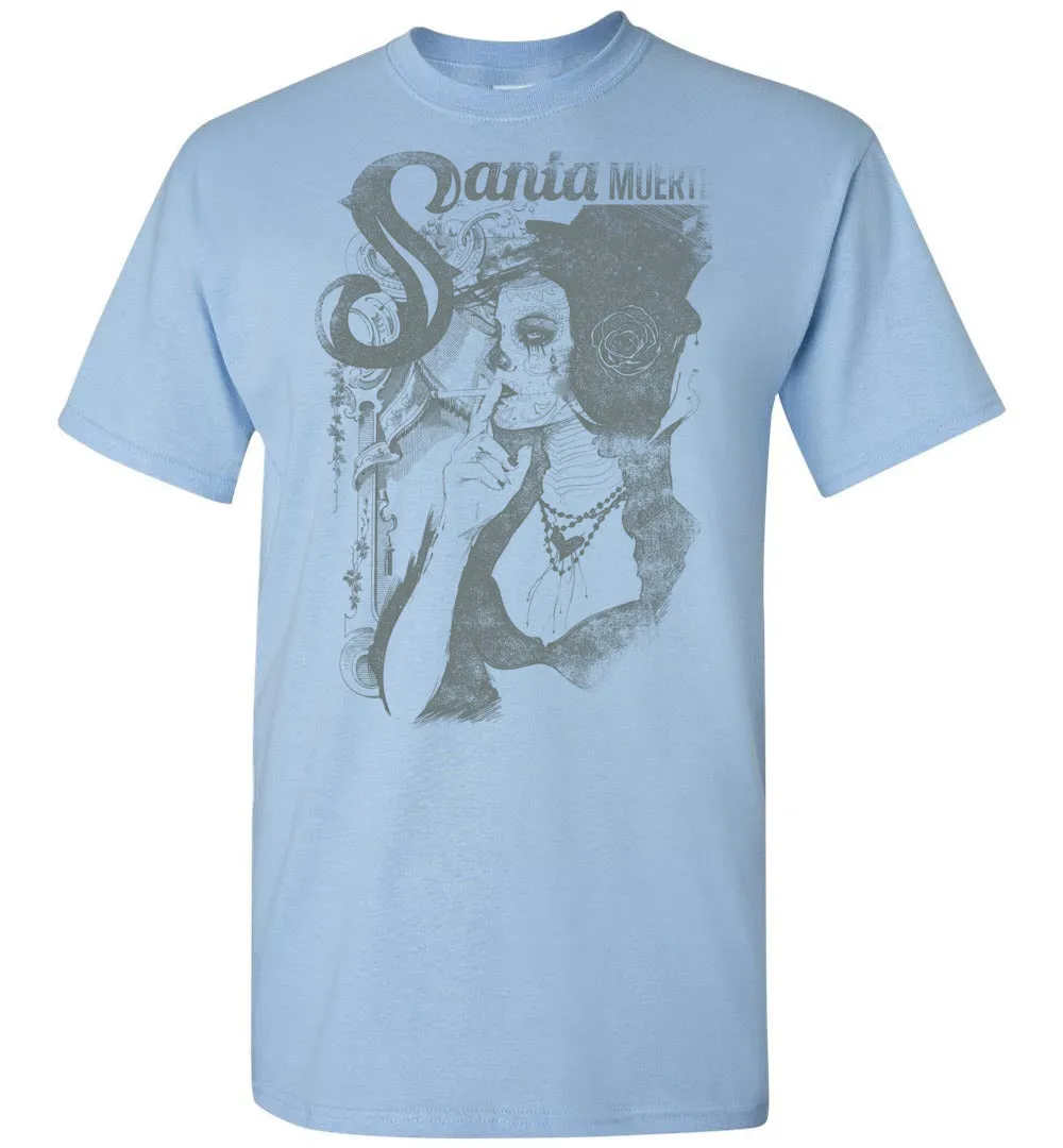 Santa Muerte Our Lady Of Holy Death Shirt - Classy Victorian Goth Lady Tshirt