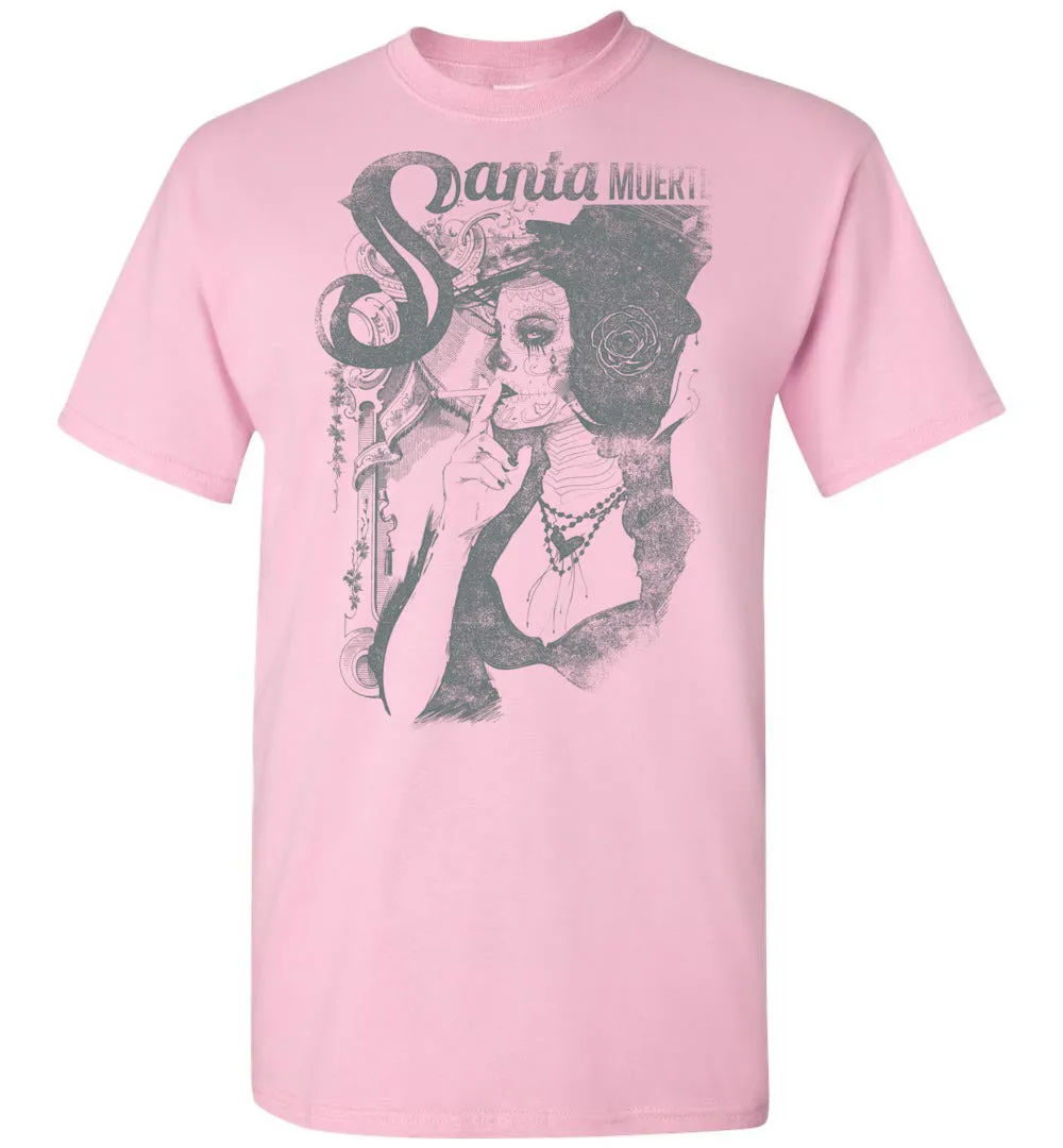 Santa Muerte Our Lady Of Holy Death Shirt - Classy Victorian Goth Lady Tshirt