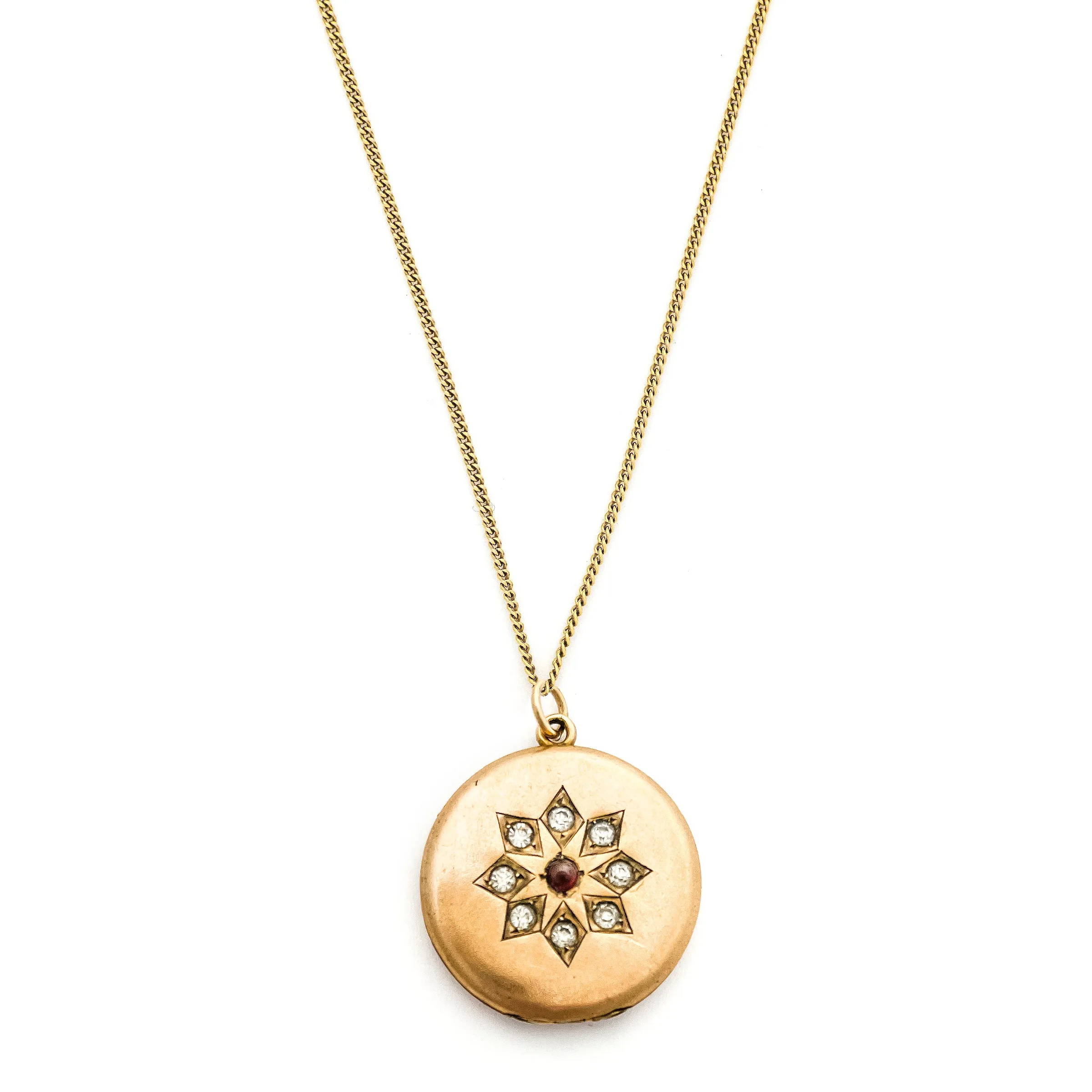 Scarlet Snowflake Antique Locket