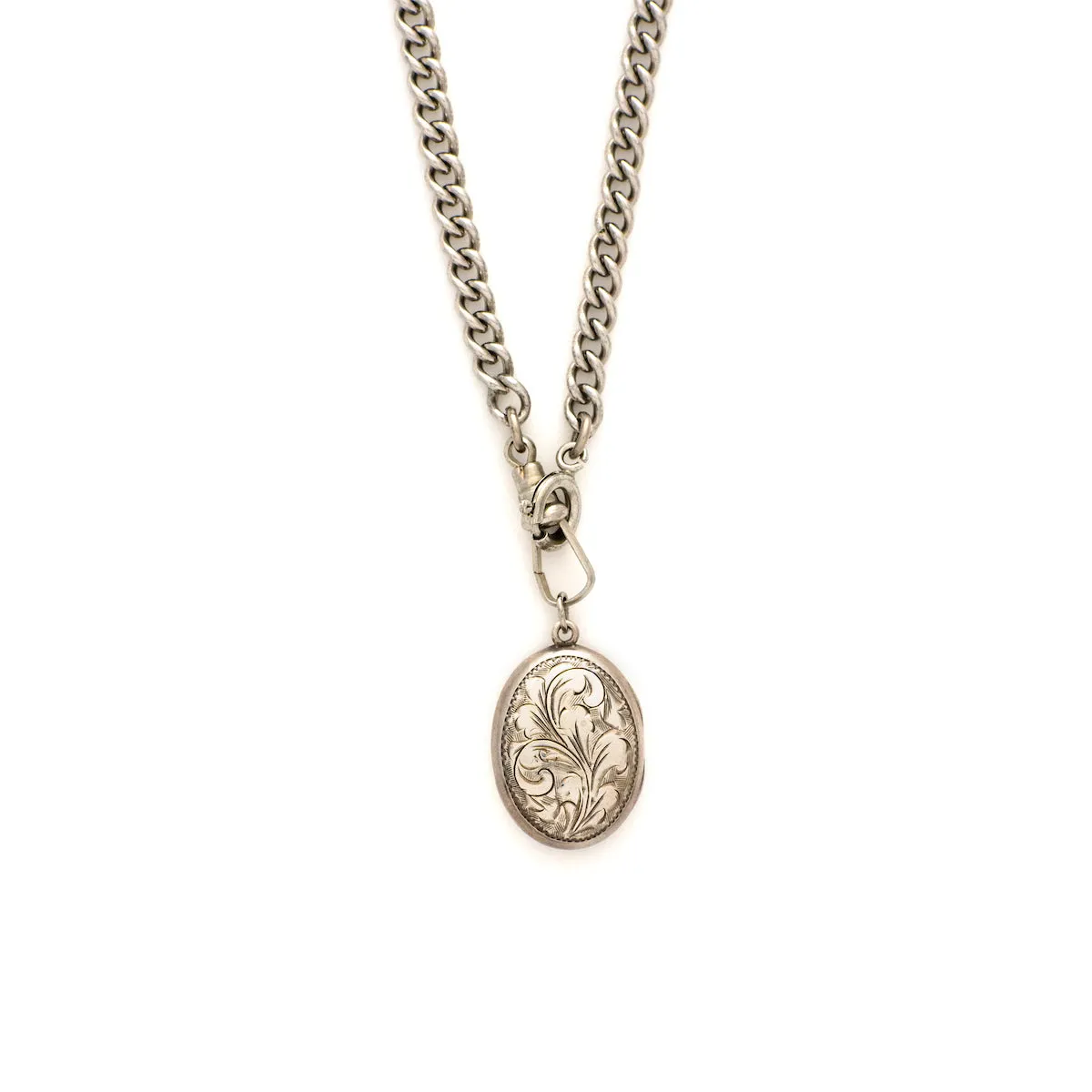 Silver Floral Locket