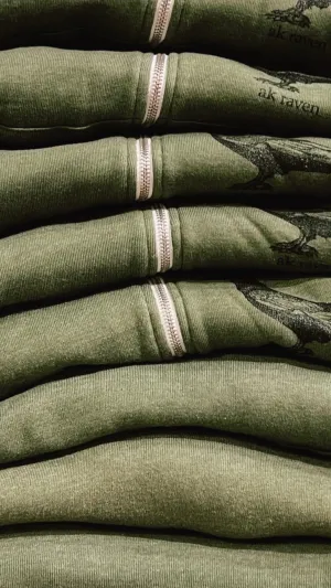 Spruce AK Raven Triblend Zipped Hoody $69.00