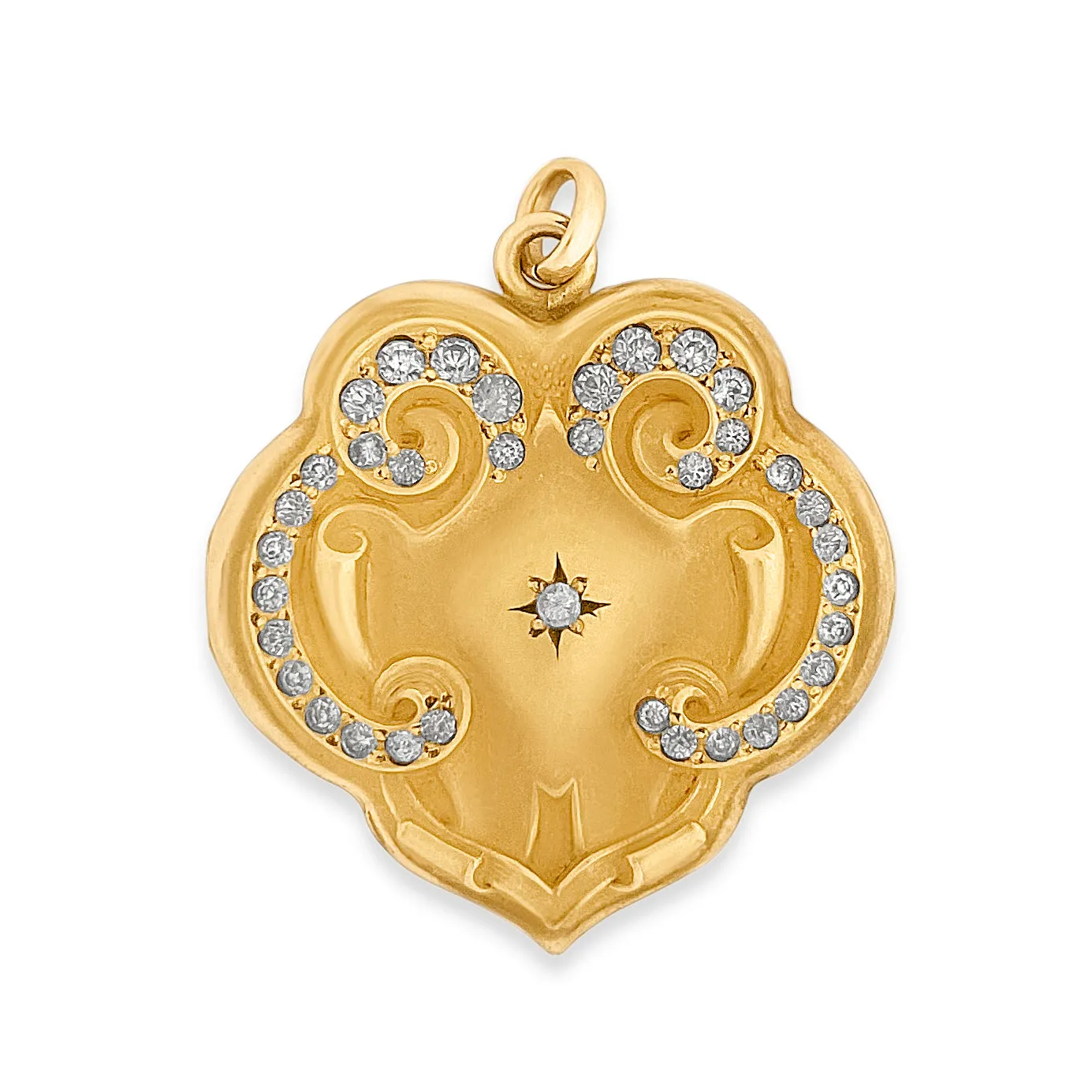 Starburst Scroll Antique Locket