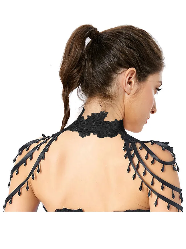 Steampunk Victorian Chain Shoulder Wrap Cape Collar Choker