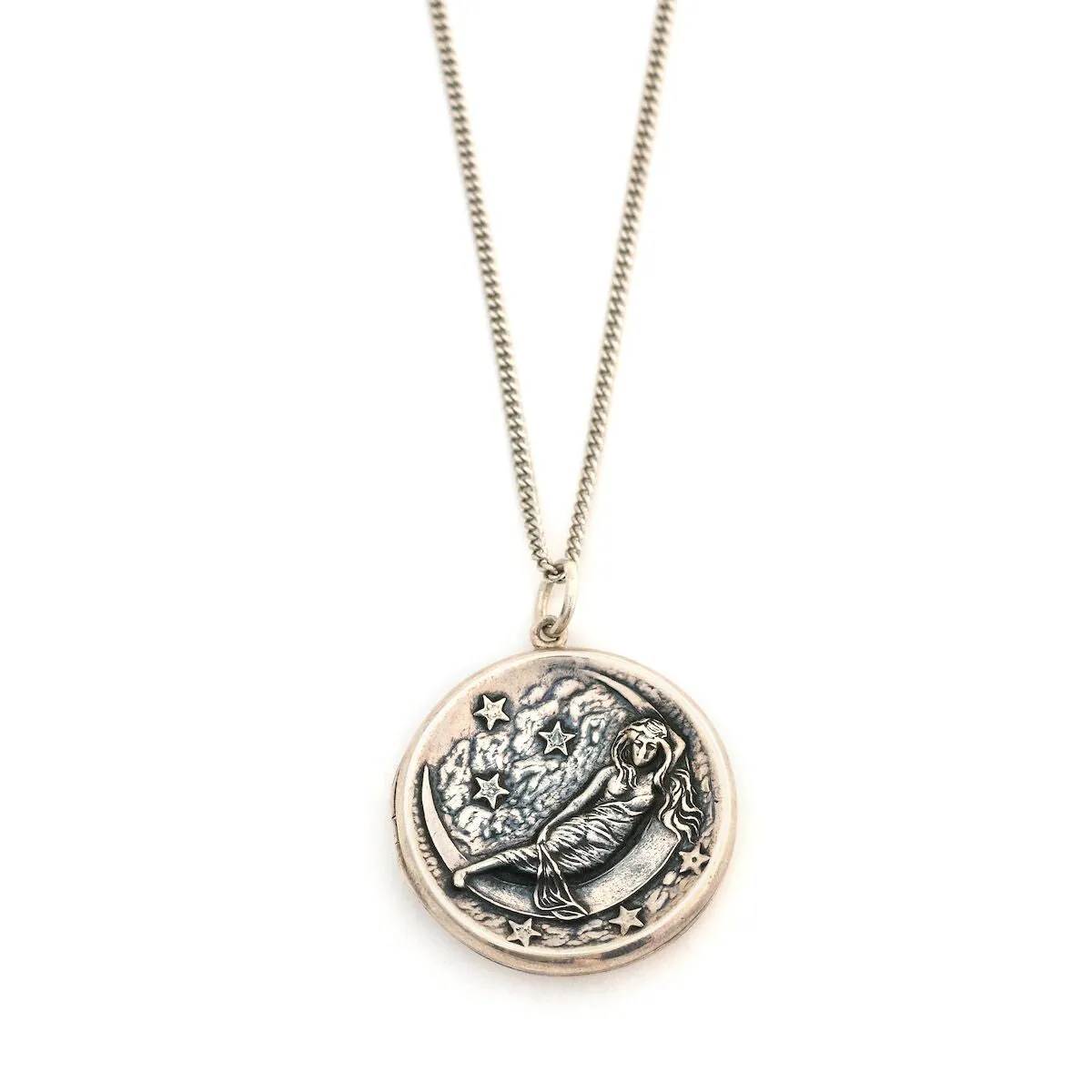 Sterling Lady of the Moon Locket