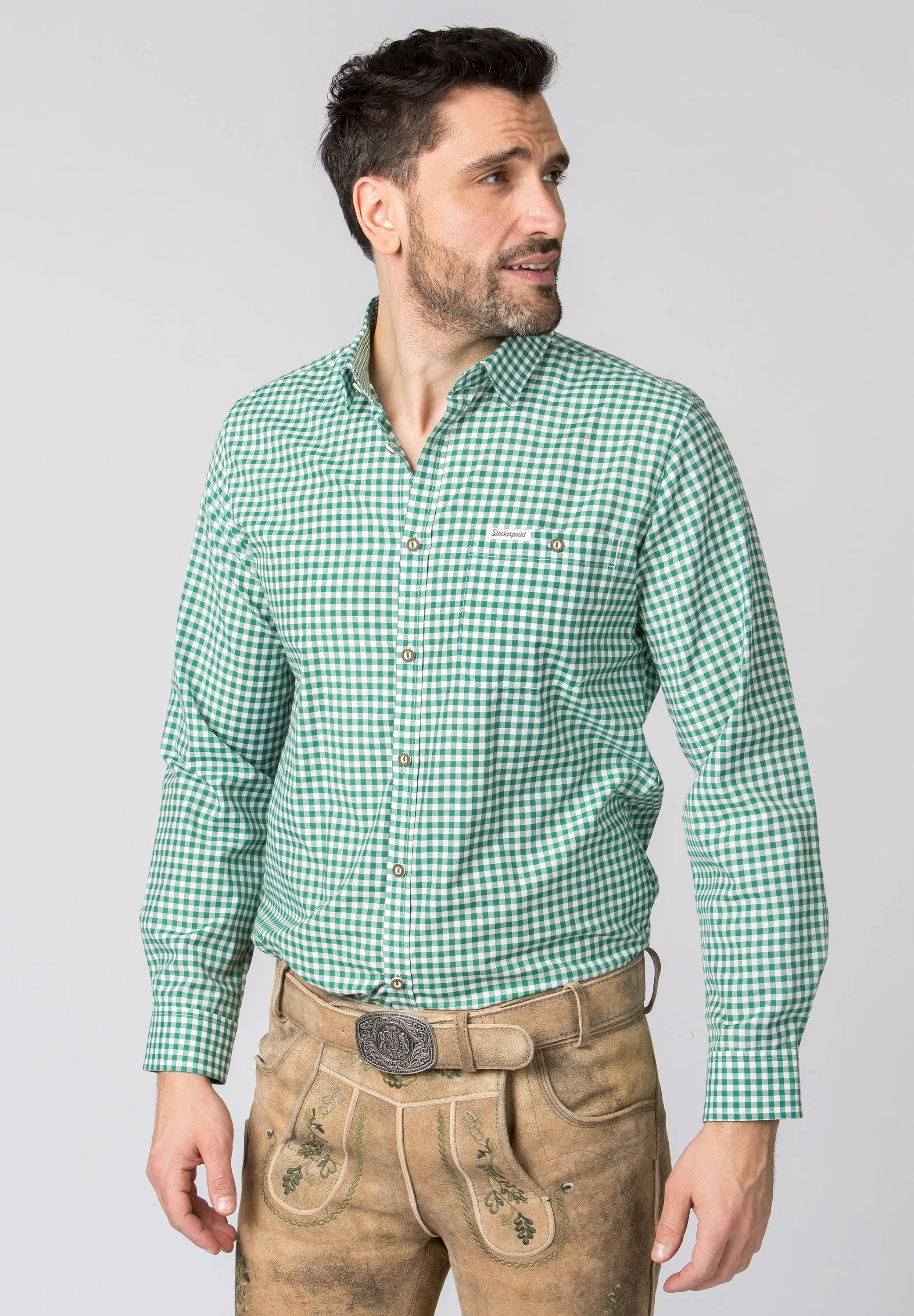 Stockerpoint Traditional Campos3 "Green" Long Sleeve Shirt (discontinued) 5xl only