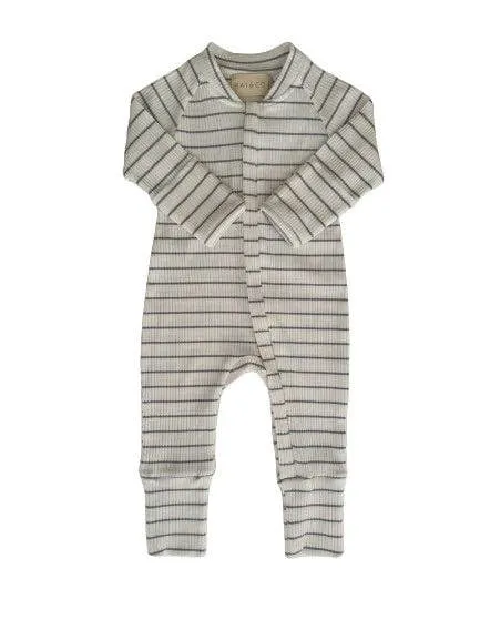 Striped Jumpsuit: Pink