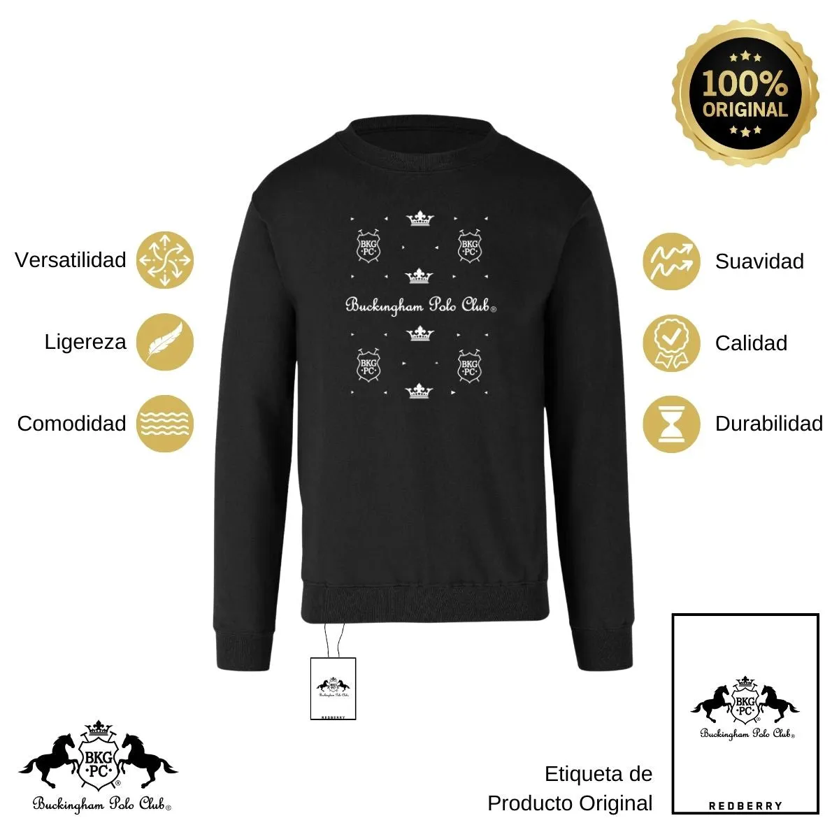Sudadera Hombre Buckingham Polo Club Coronas