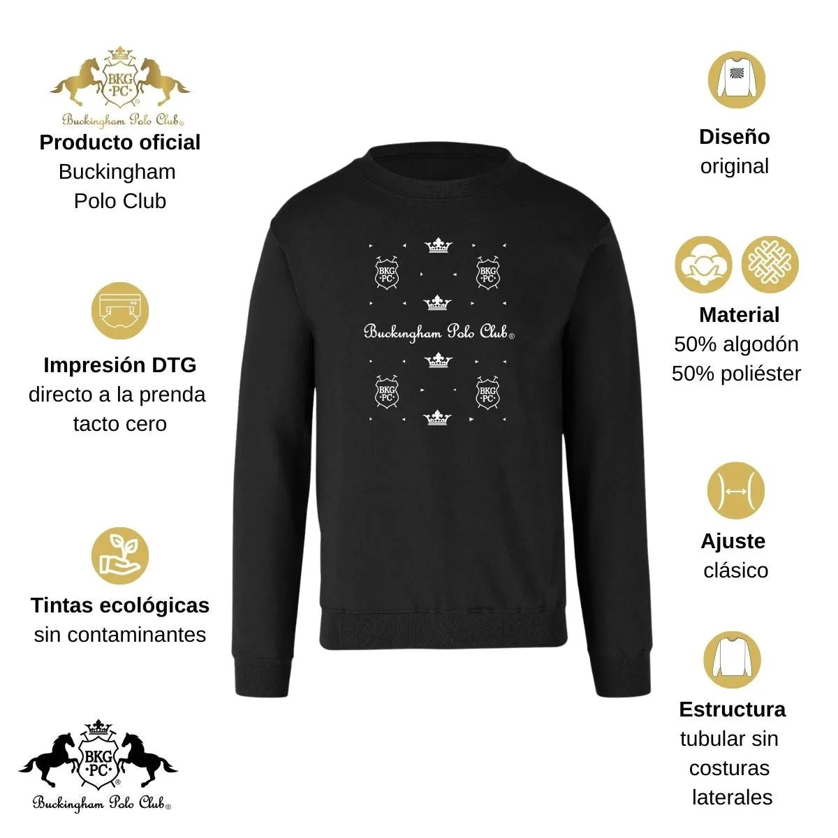 Sudadera Hombre Buckingham Polo Club Coronas