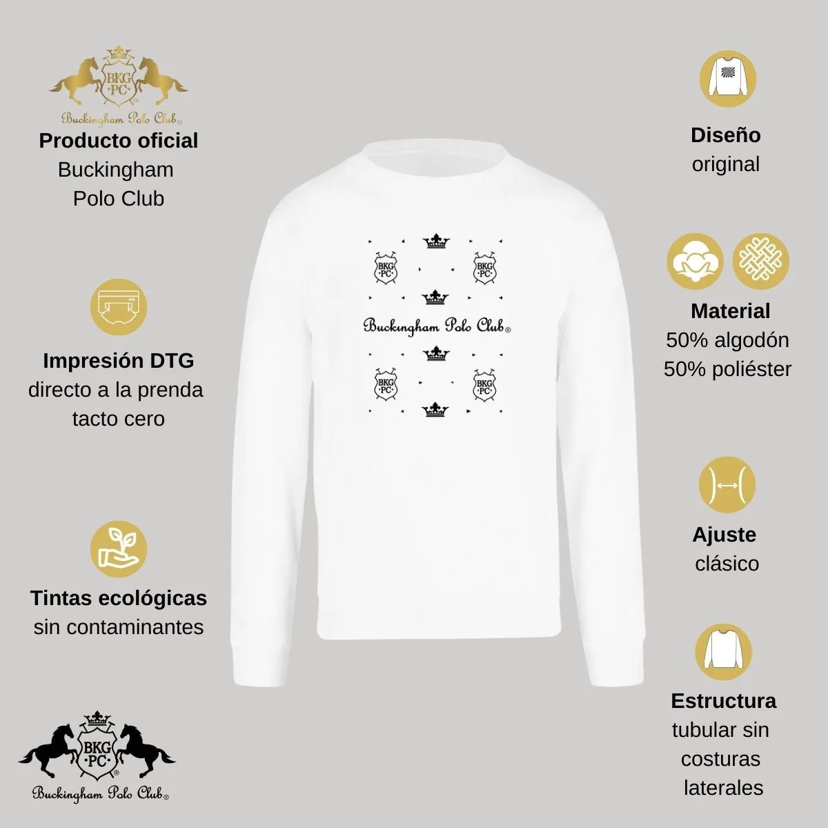 Sudadera Hombre Buckingham Polo Club Coronas