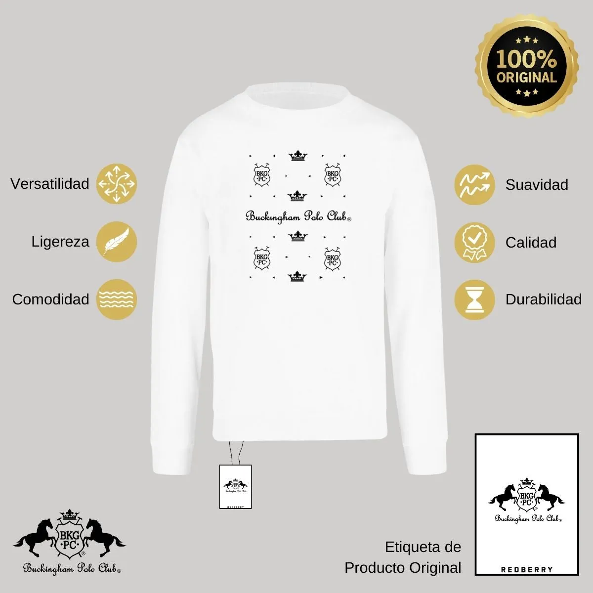 Sudadera Hombre Buckingham Polo Club Coronas