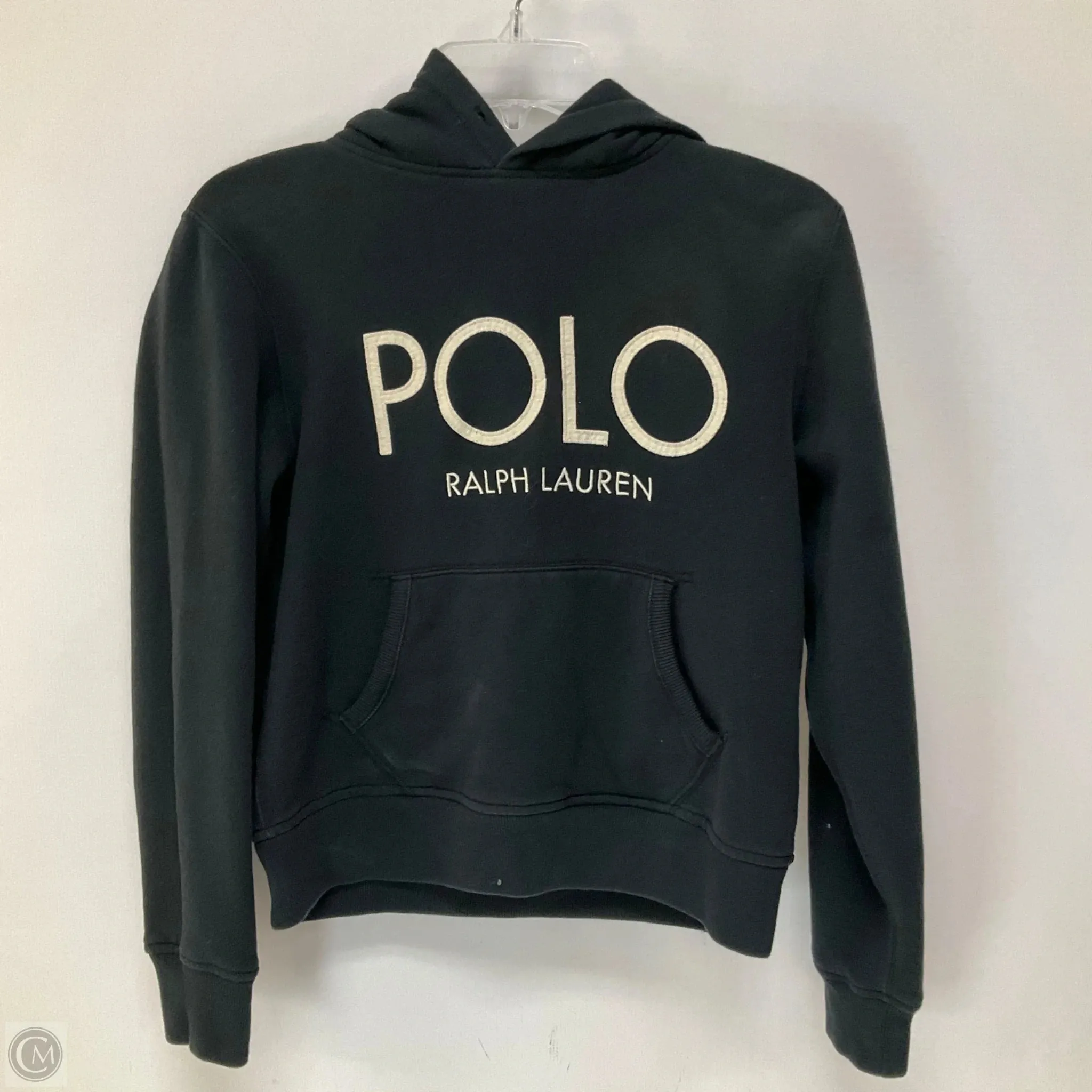 Sweatshirt Hoodie By Polo Ralph Lauren In Black, Size: S