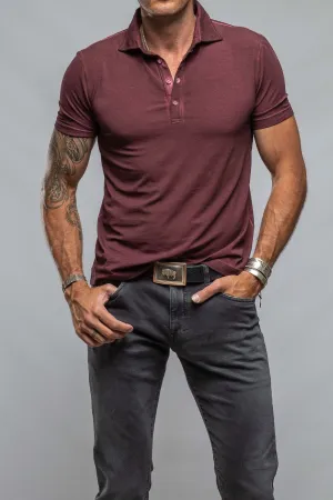 Toulour SS Woven Polo in Mosto