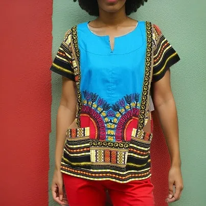 Traditional Print Unisex Dashiki Shirts (Large Size)
