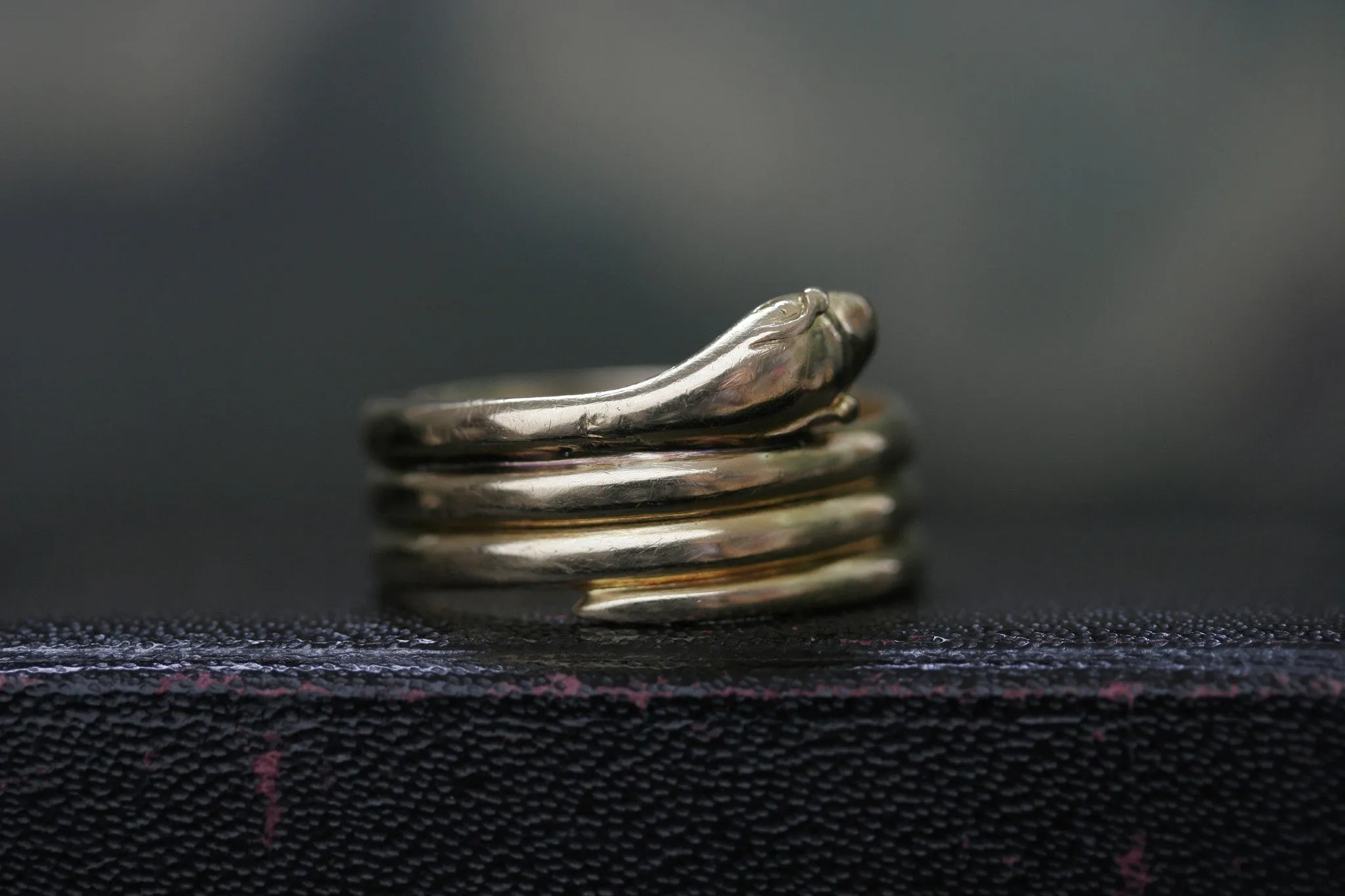 Triple Coiled Wide Snake Ring