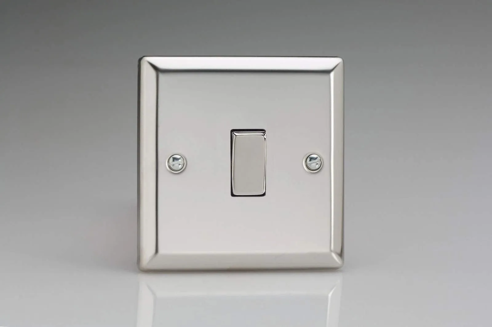 Varilight XC7D Rocker Switches Mirror Chrome 1-Gang Chrome