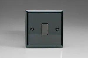 Varilight XI1D Rocker Switches 1-Gang Iridium Black Chrome