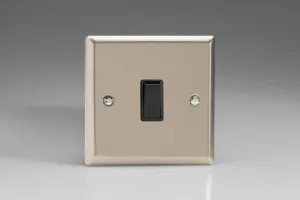 Varilight XN1B Rocker Switches Black 1-Gang Satin