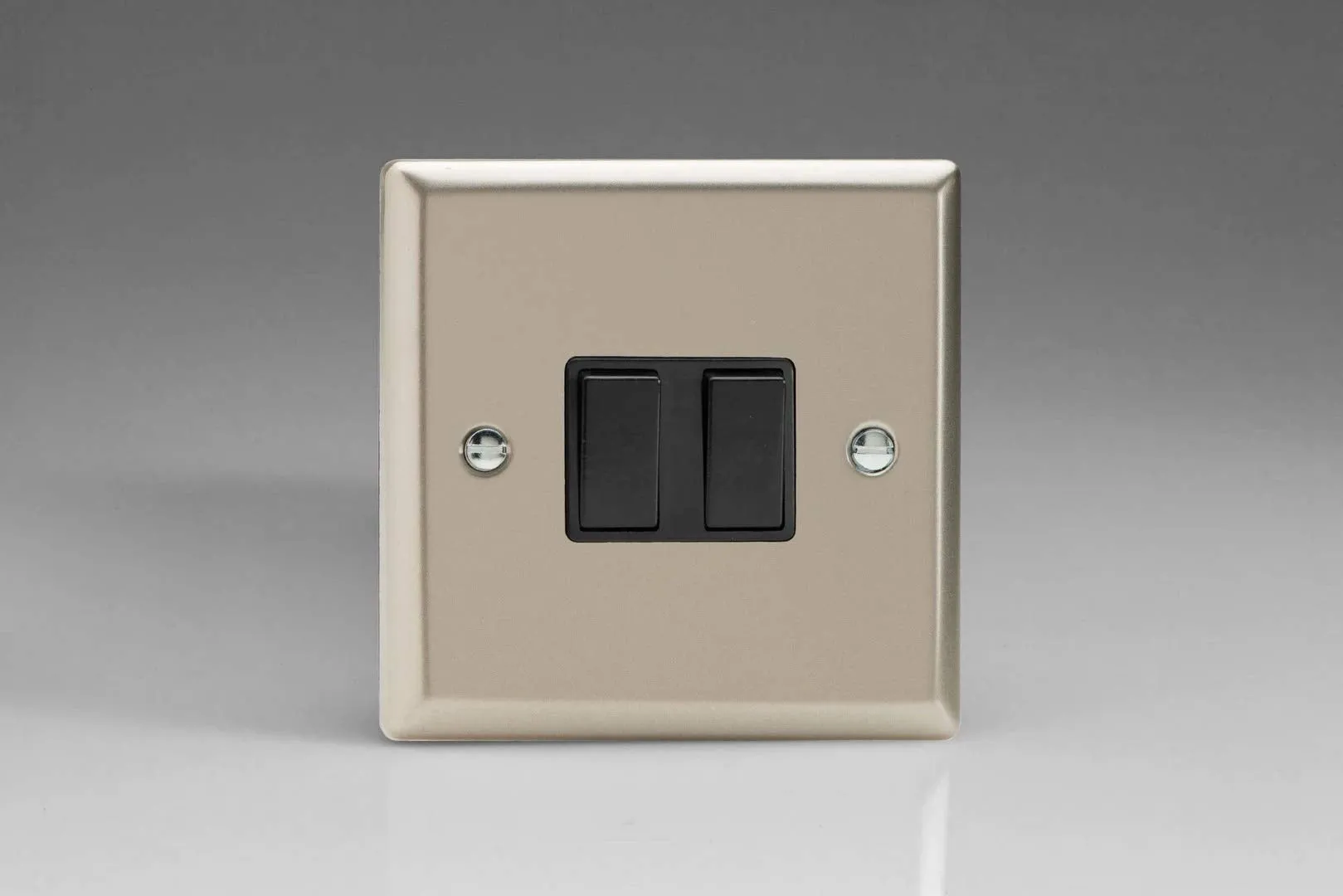 Varilight XN2B Rocker Switches 2-Gang Satin Black