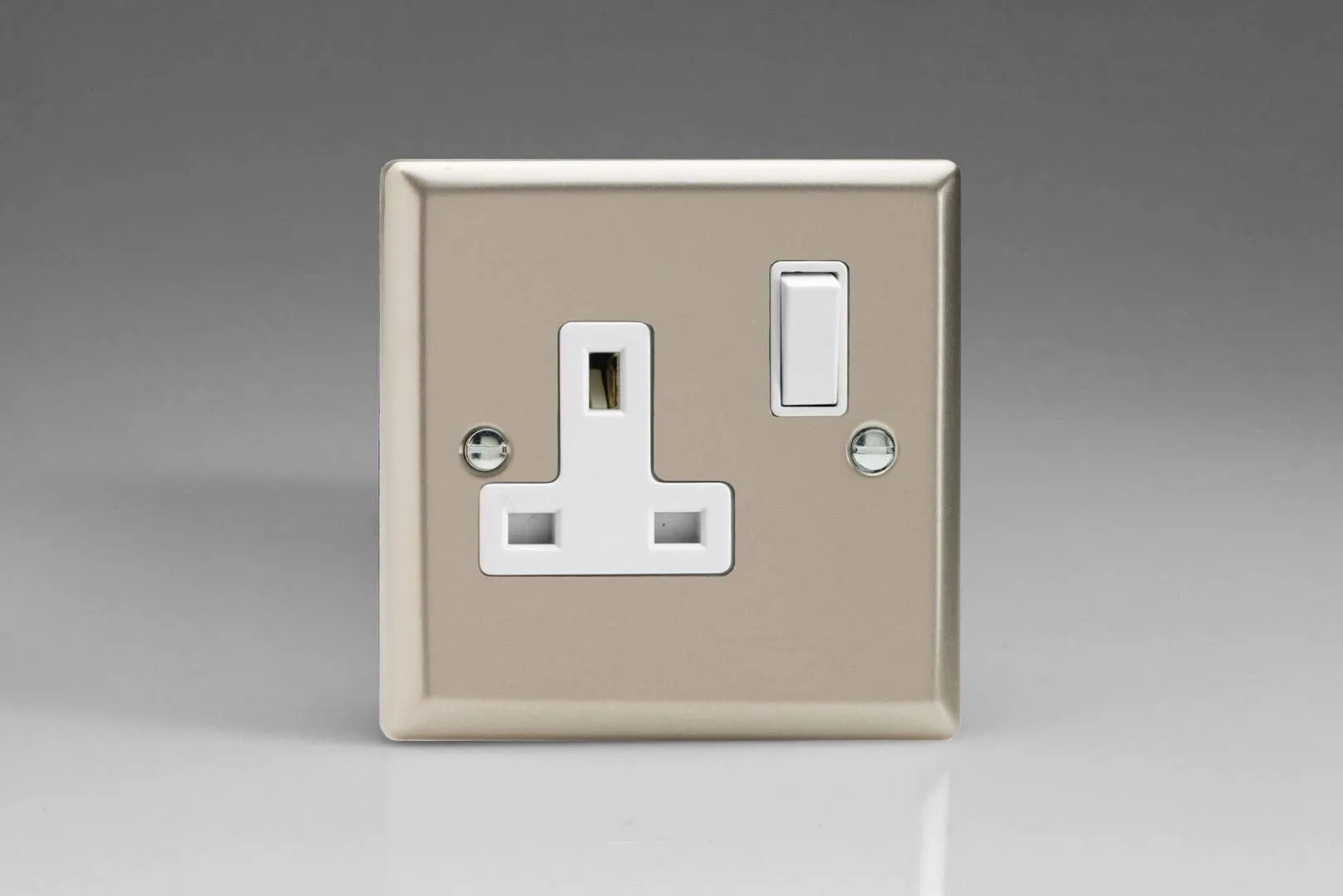 Varilight XN4W 13A Switched Socket Satin White 1-Gang
