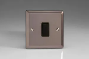 Varilight XR1B Rocker Switches 1-Gang Pewter Effect Black