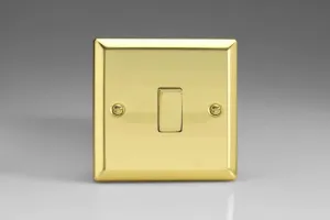 Varilight XV1D Rocker Switches 1-Gang Victorian Brass Chrome