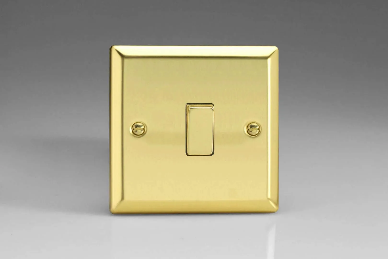 Varilight XV1D Rocker Switches 1-Gang Victorian Brass Chrome