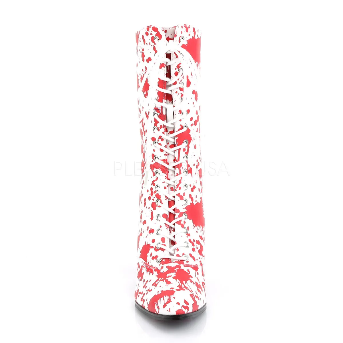VICTORIAN-120BL  White-Red Patent