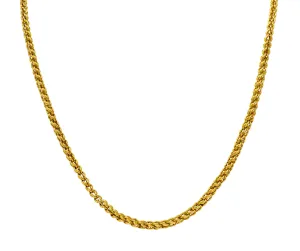 Victorian 18 Karat Yellow Gold Antique Wheat Chain Necklace