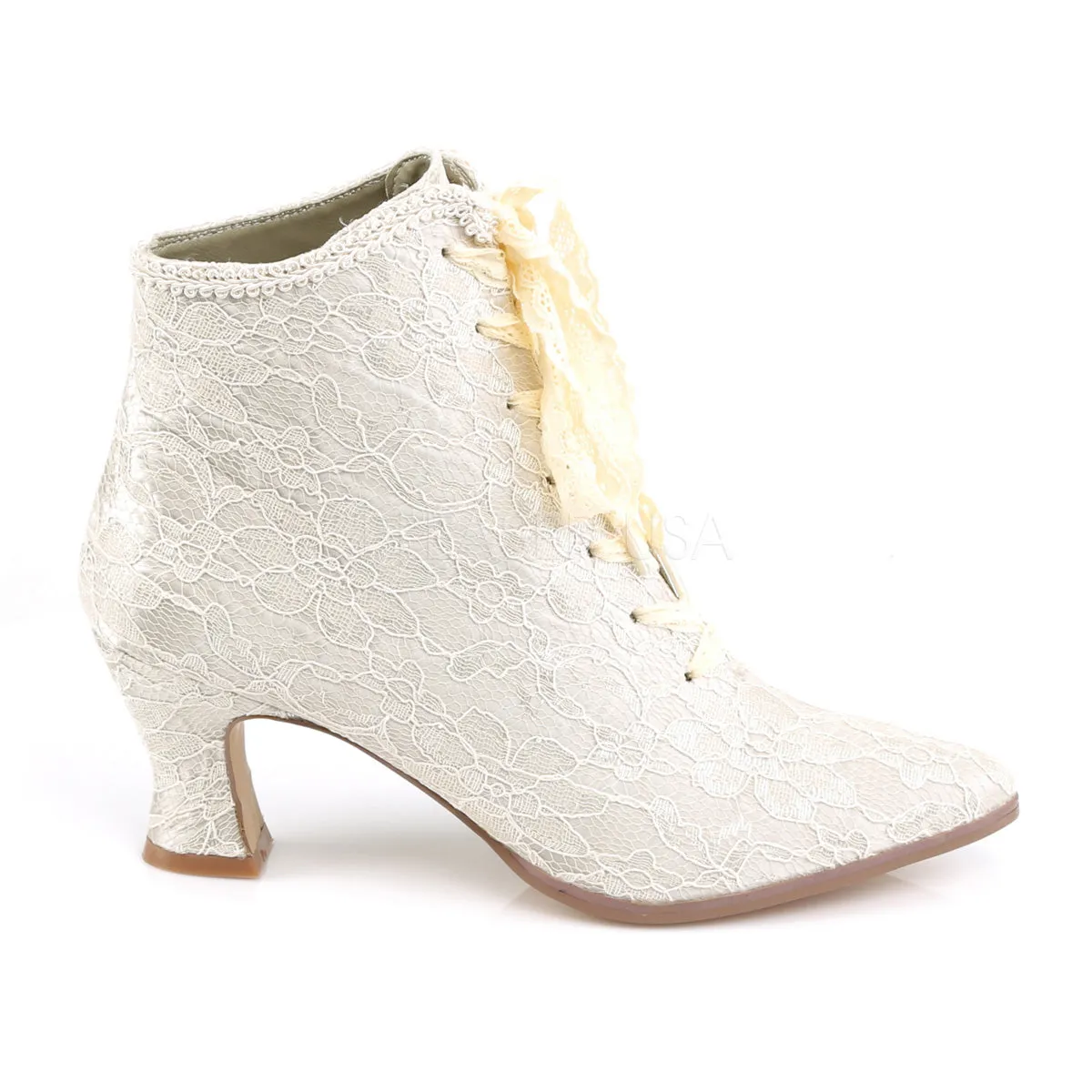 VICTORIAN-30  Champaign Satin-Lace