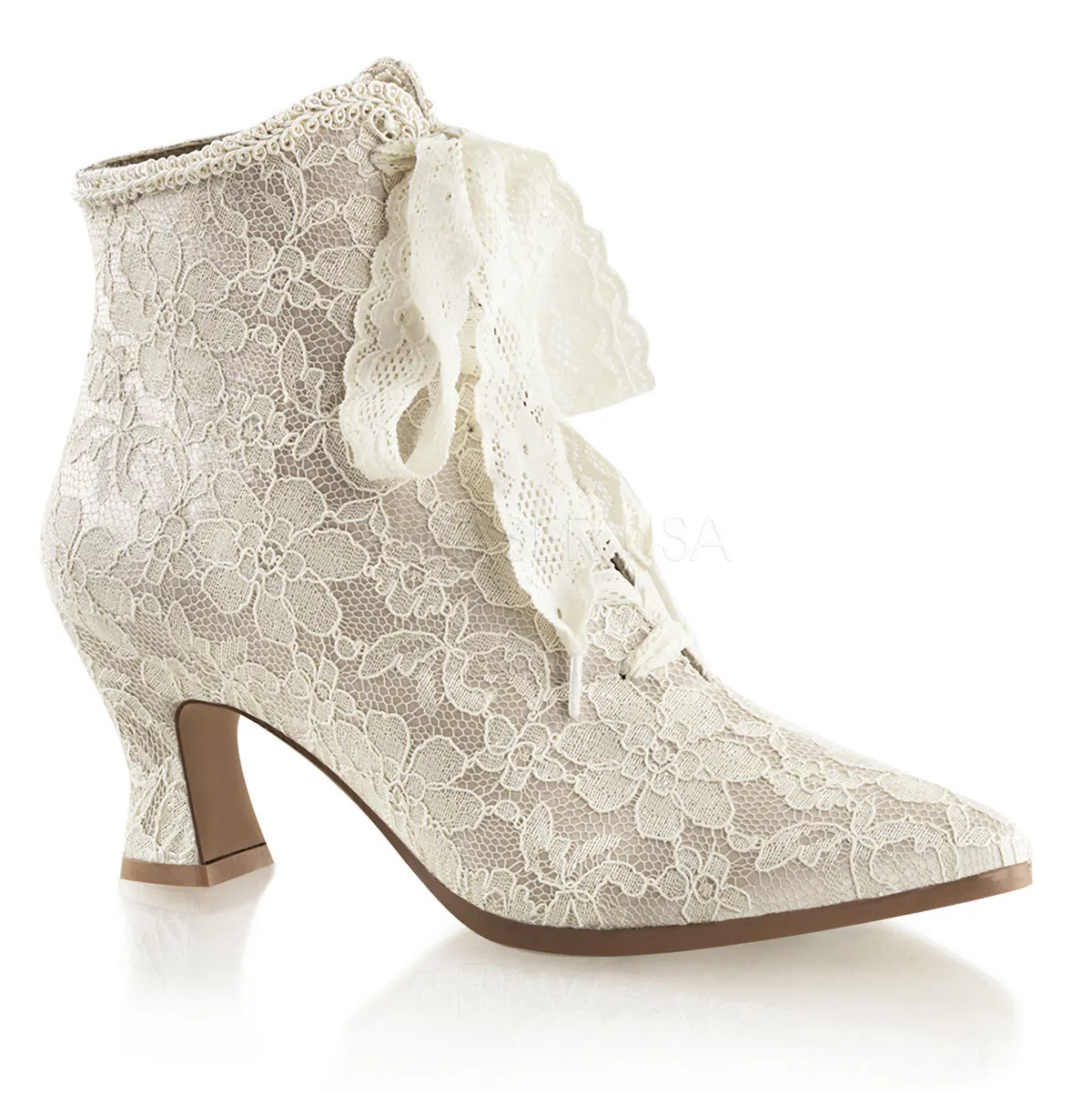 VICTORIAN-30  Champaign Satin-Lace