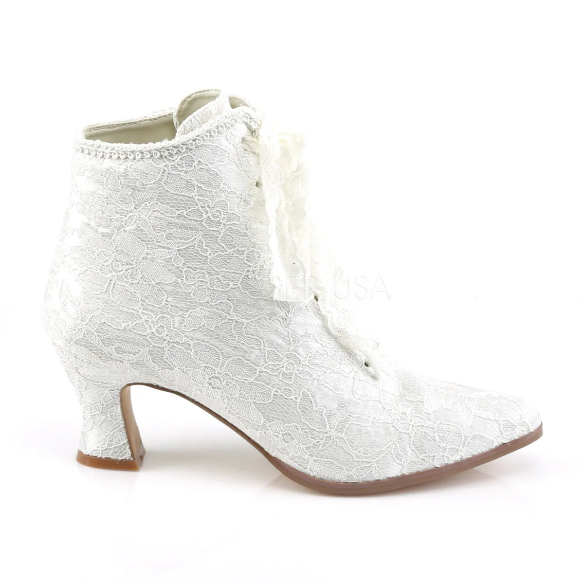 VICTORIAN-30  Ivory Satin-Lace