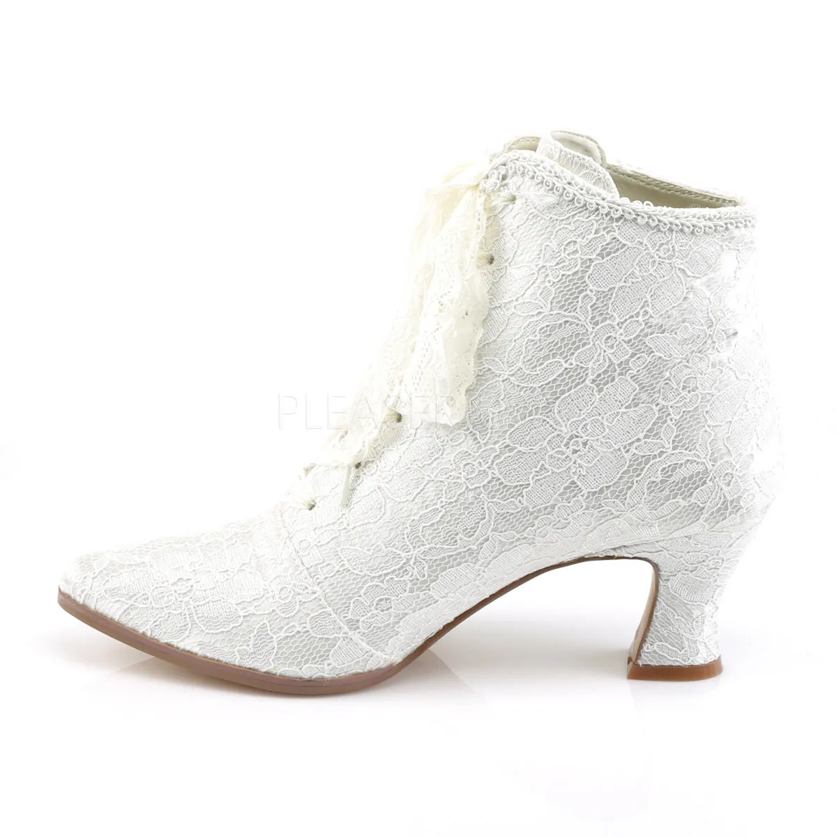 VICTORIAN-30  Ivory Satin-Lace