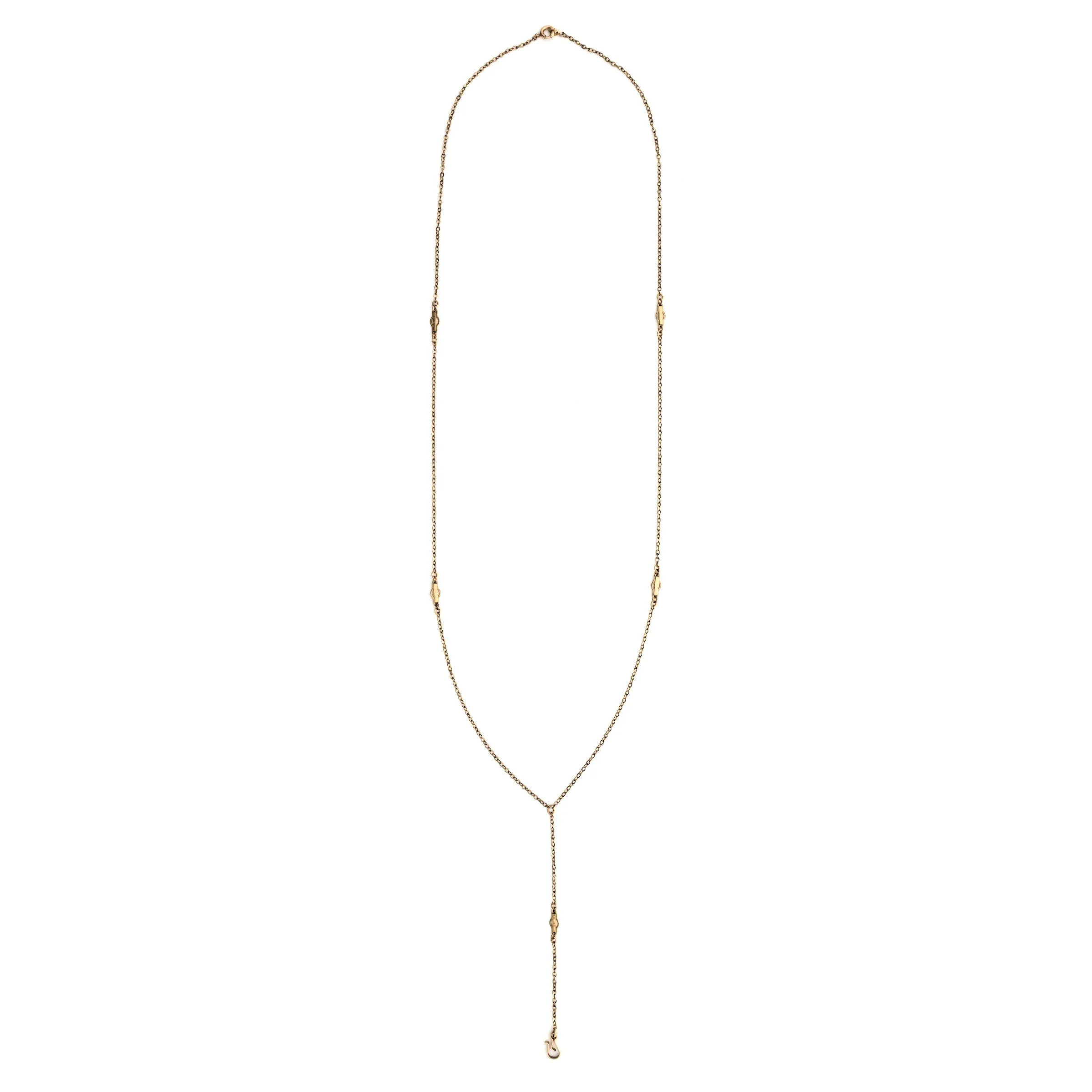 Victorian Cable Antique Lariat Chain