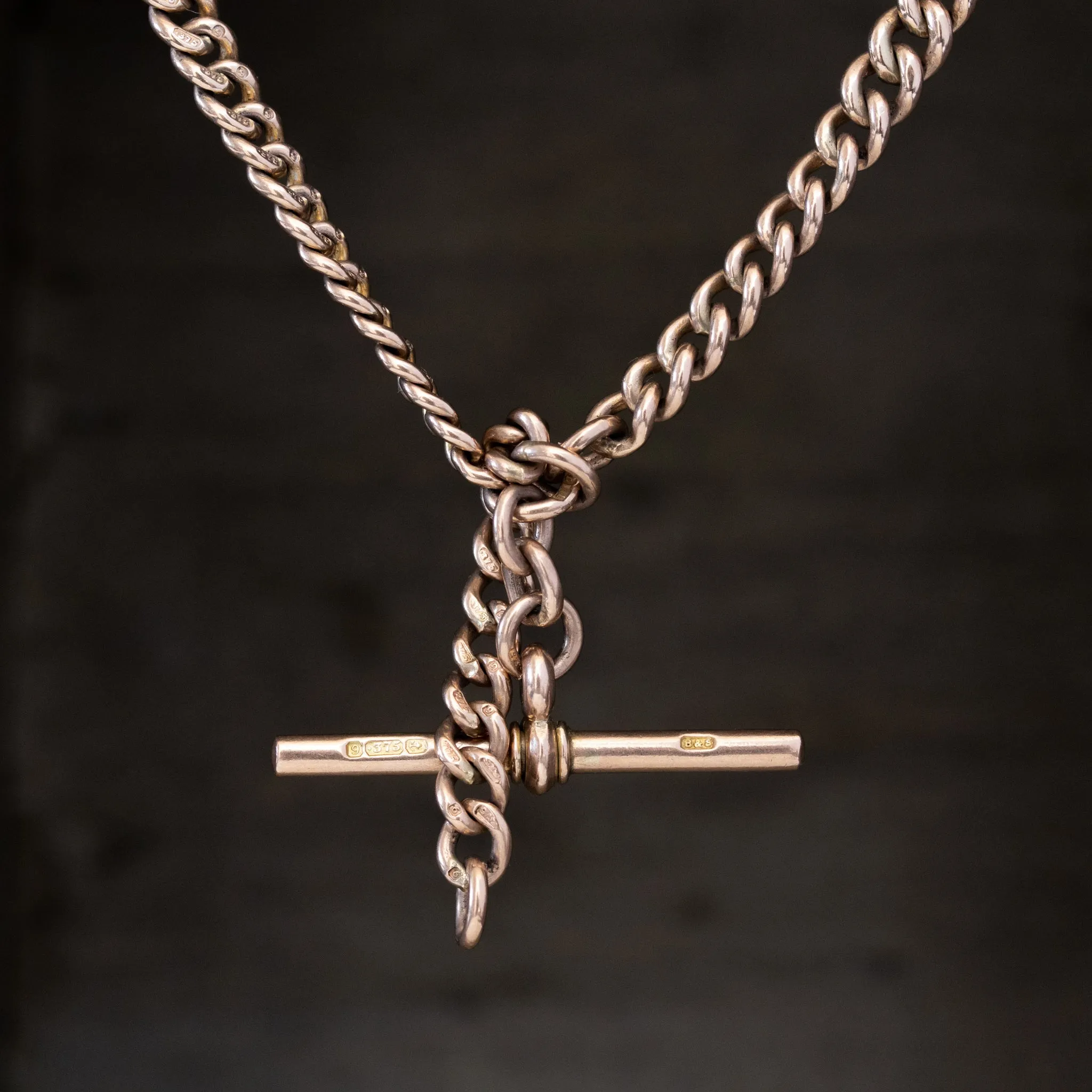 Victorian Curb Link Necklace/Watch Chain, 22.5"