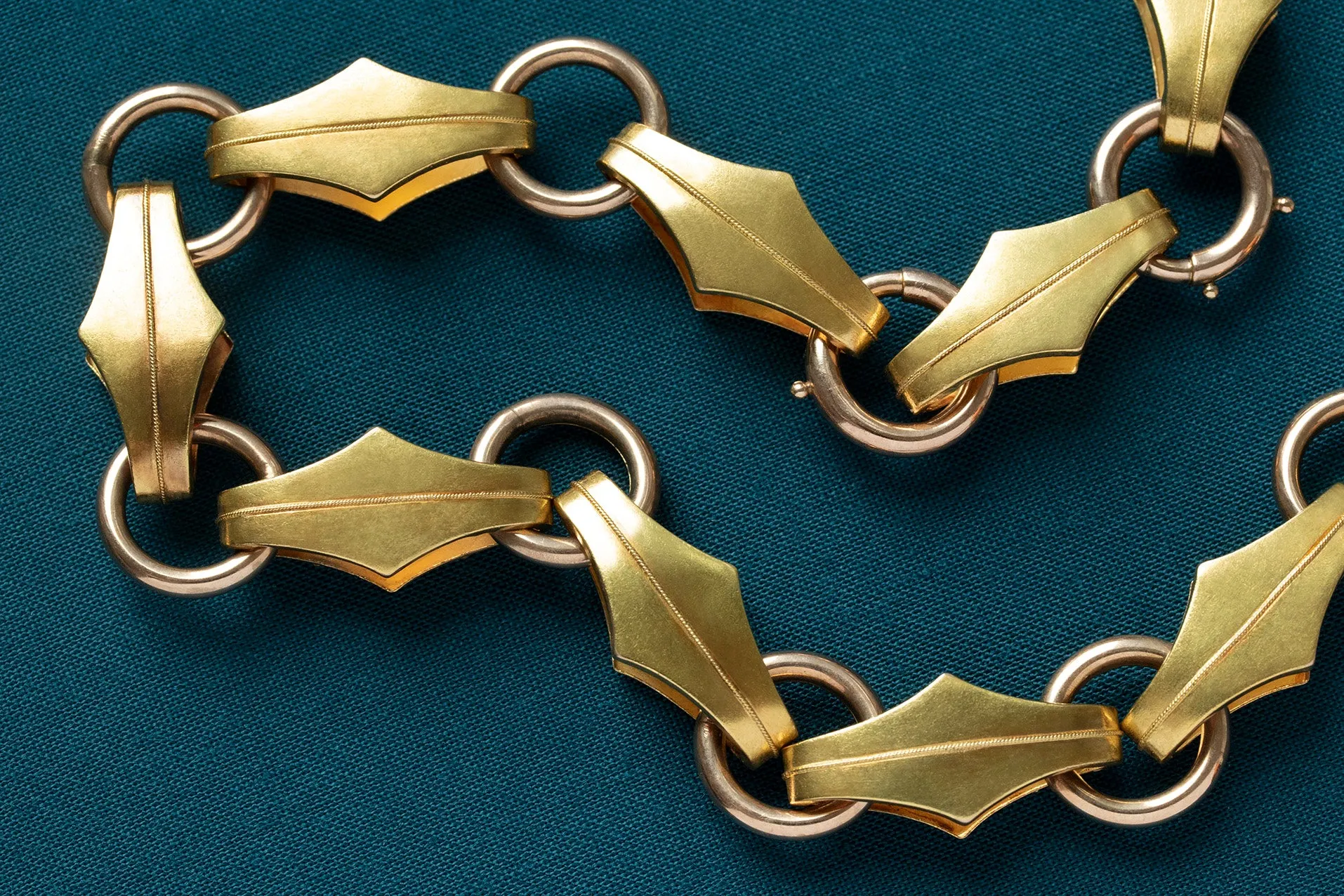 Victorian Double-Sided Gold Collar Necklace