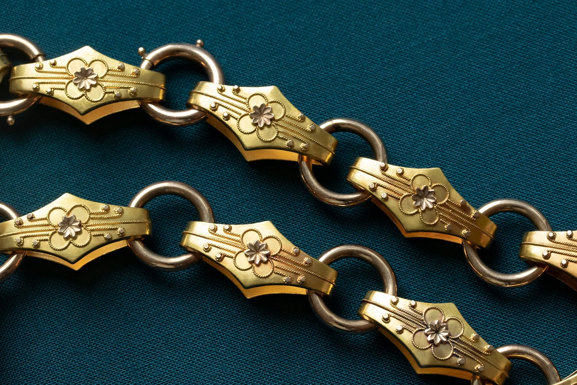Victorian Double-Sided Gold Collar Necklace