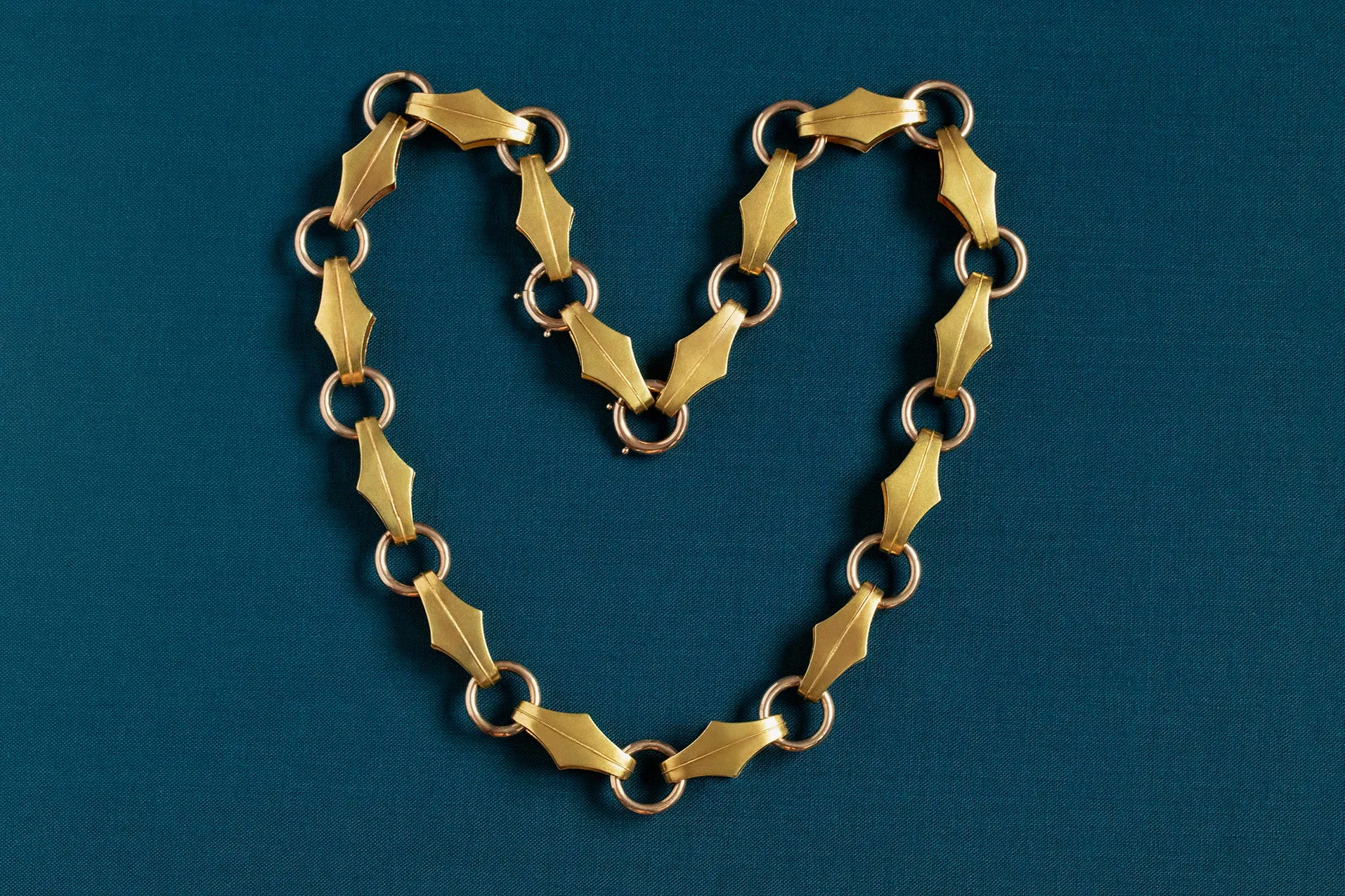 Victorian Double-Sided Gold Collar Necklace