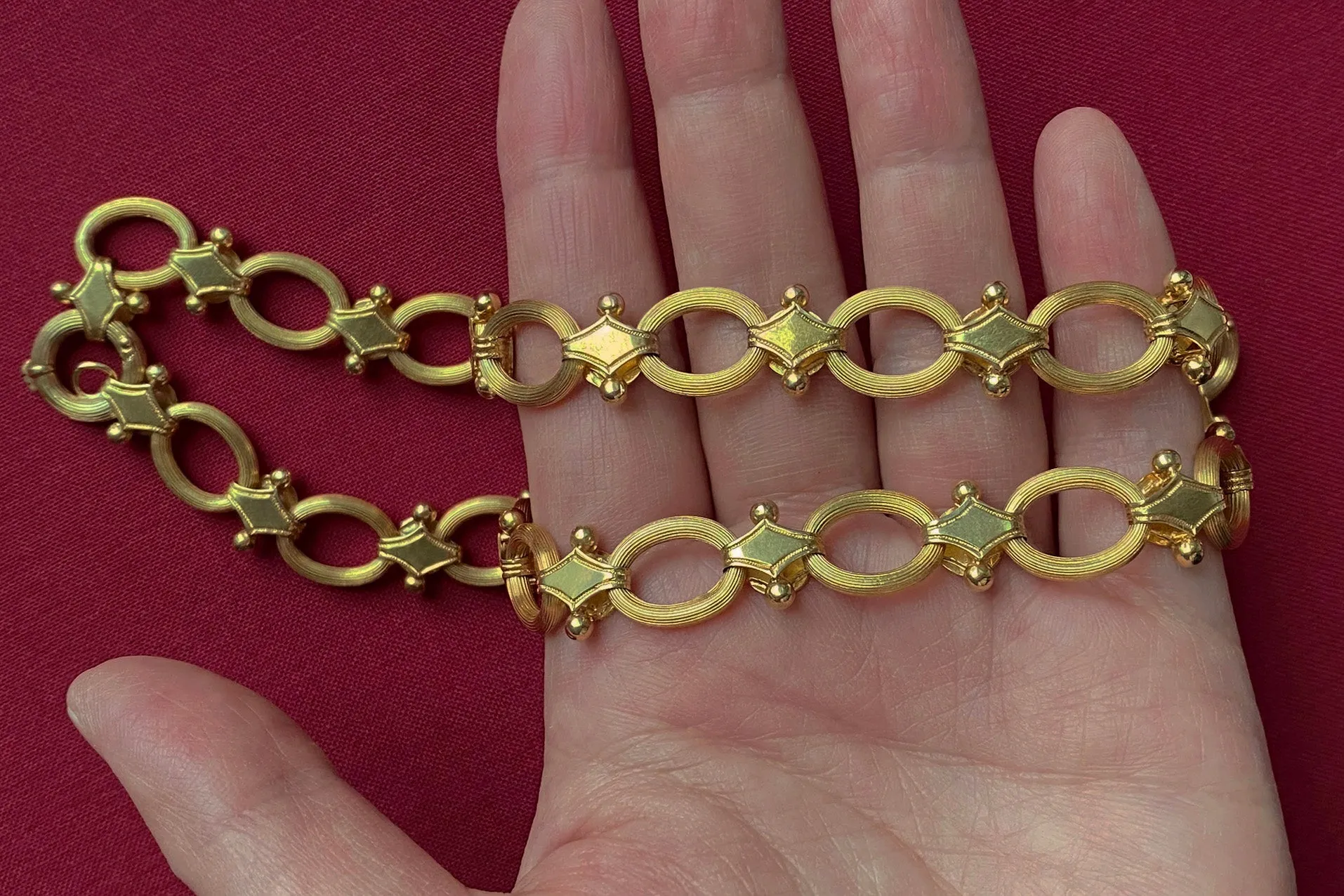 Victorian Double-Sided Gold Necklace