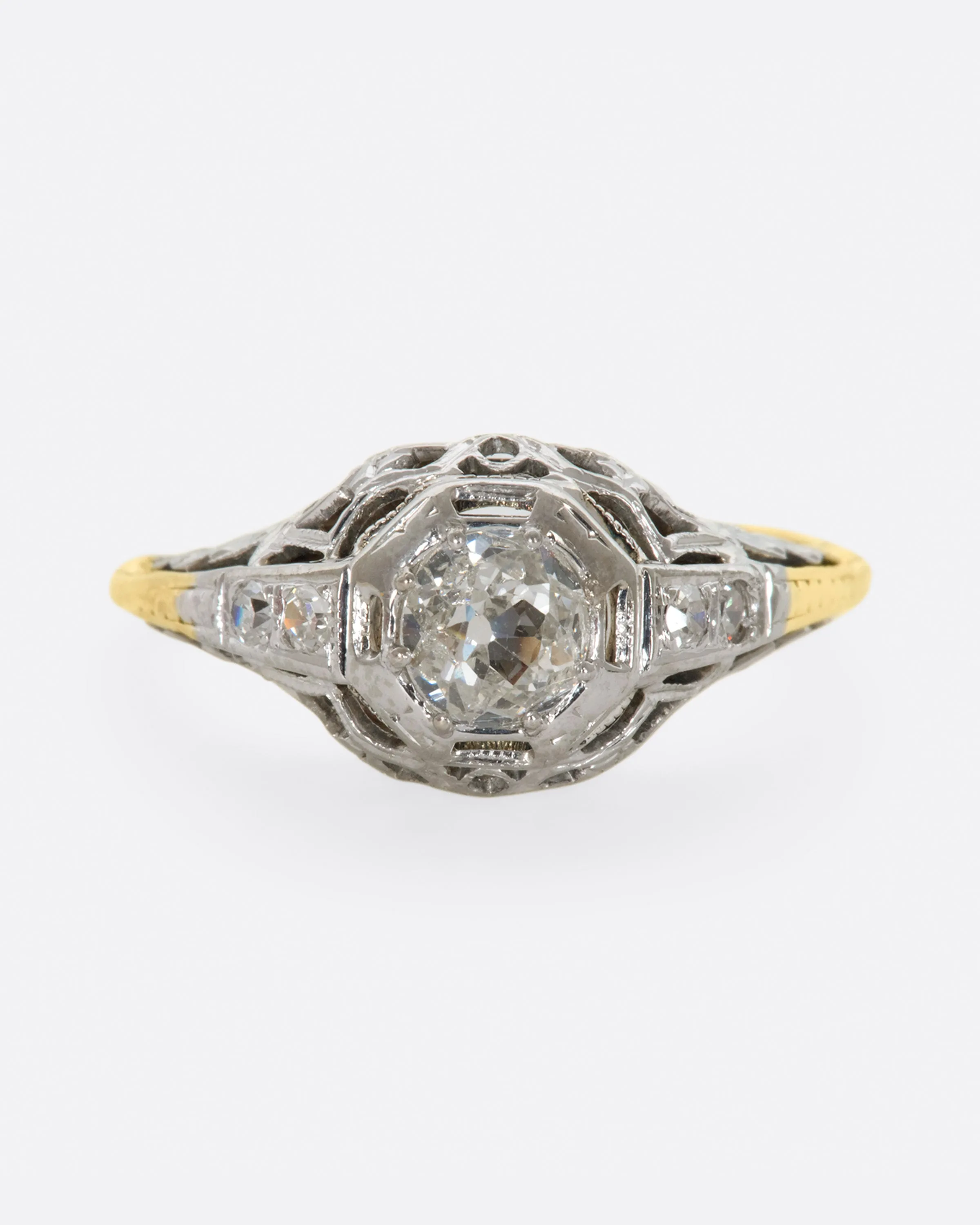 Victorian Filligree Diamond Ring
