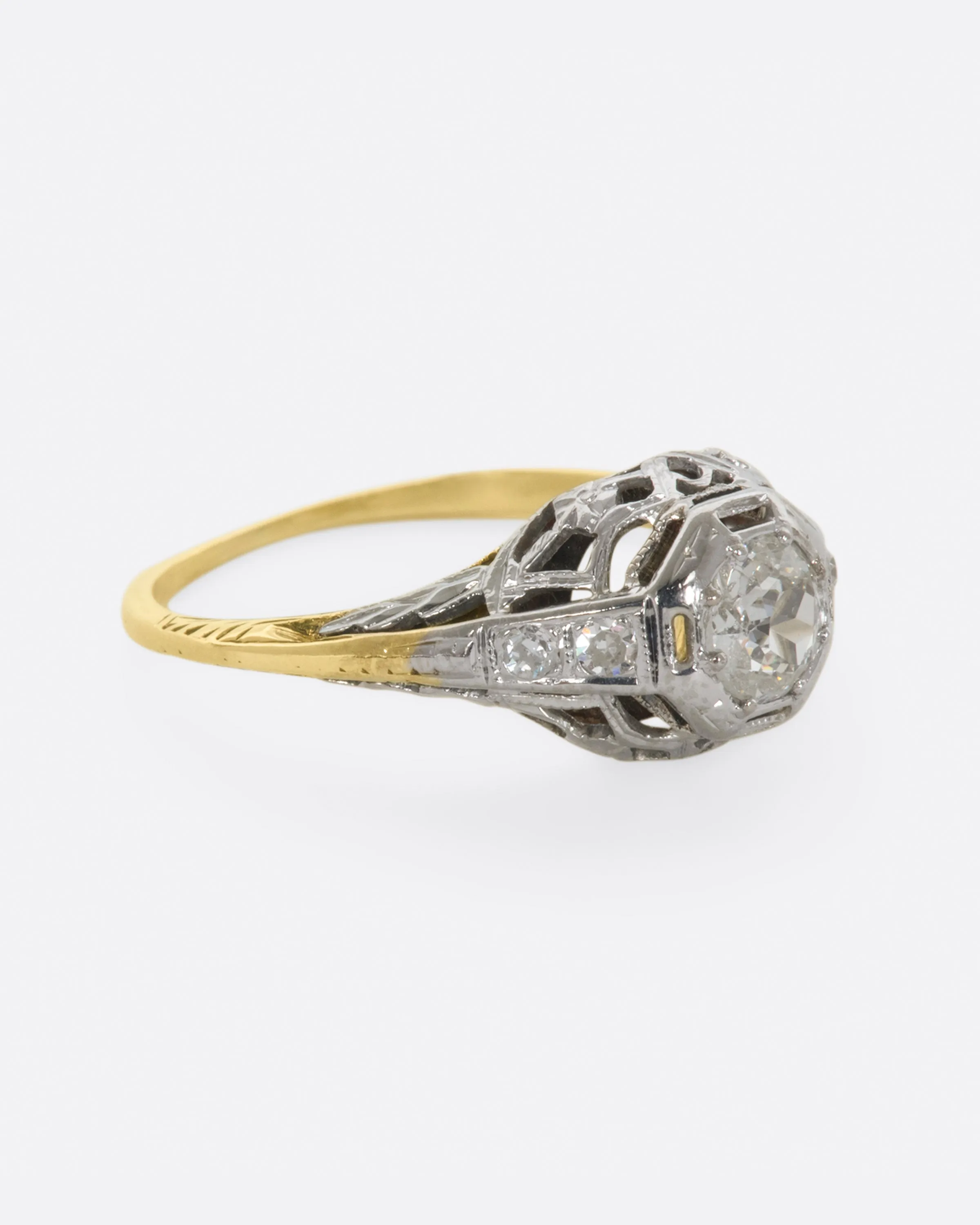 Victorian Filligree Diamond Ring