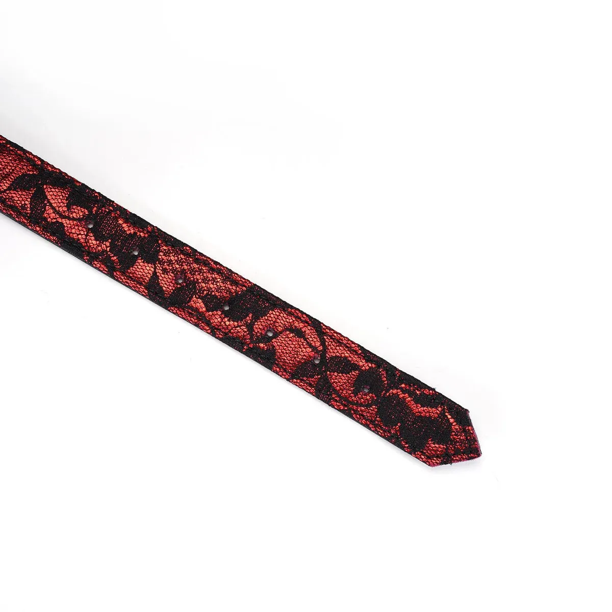 Victorian Garden Lace & Vegan Leather Collar