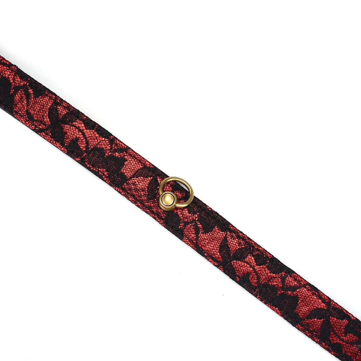 Victorian Garden Lace & Vegan Leather Collar