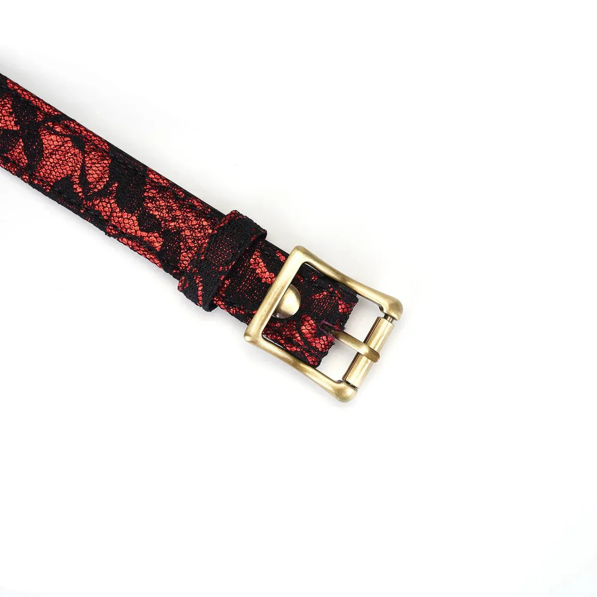 Victorian Garden Lace & Vegan Leather Collar
