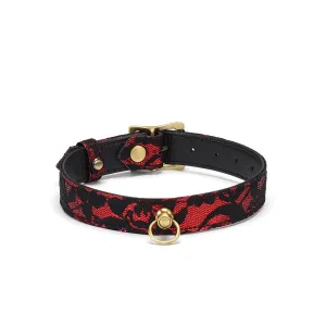 Victorian Garden Lace & Vegan Leather Collar