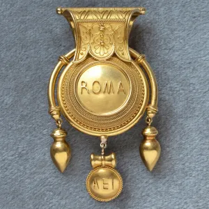 Victorian ROMA AEI & Micromosaic Double-Sided Bulla Locket