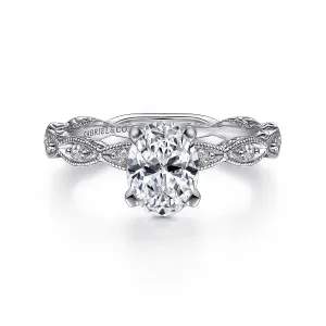 Victorian Scalloped Diamond Engagement Ring Mounting
