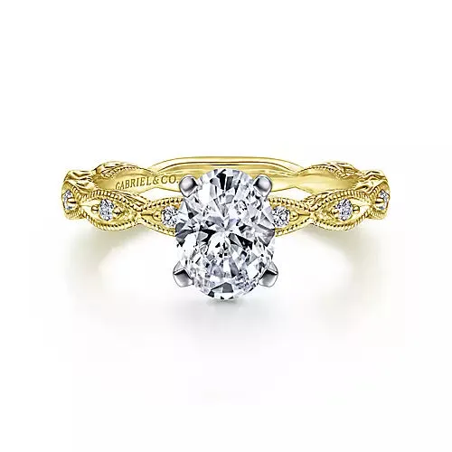 Victorian Scalloped Diamond Engagement Ring Mounting
